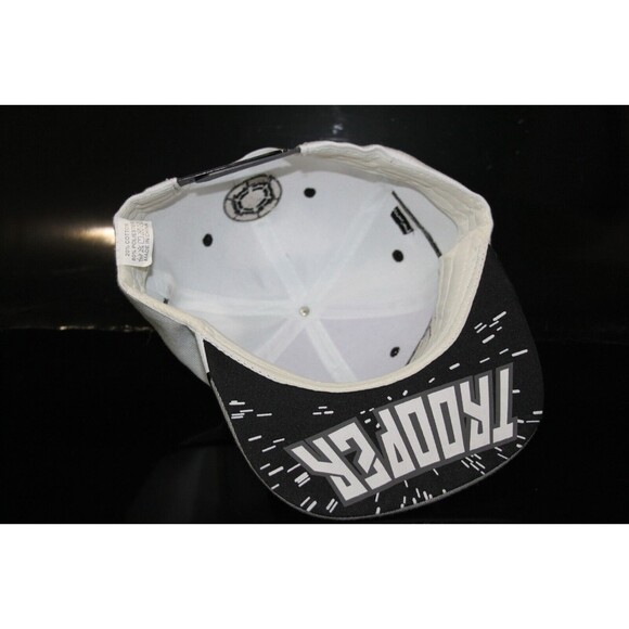 Star Wars Disney Storm Trooper Helmet Design Snapback Cap Hat White Black Adult - Picture 5 of 7